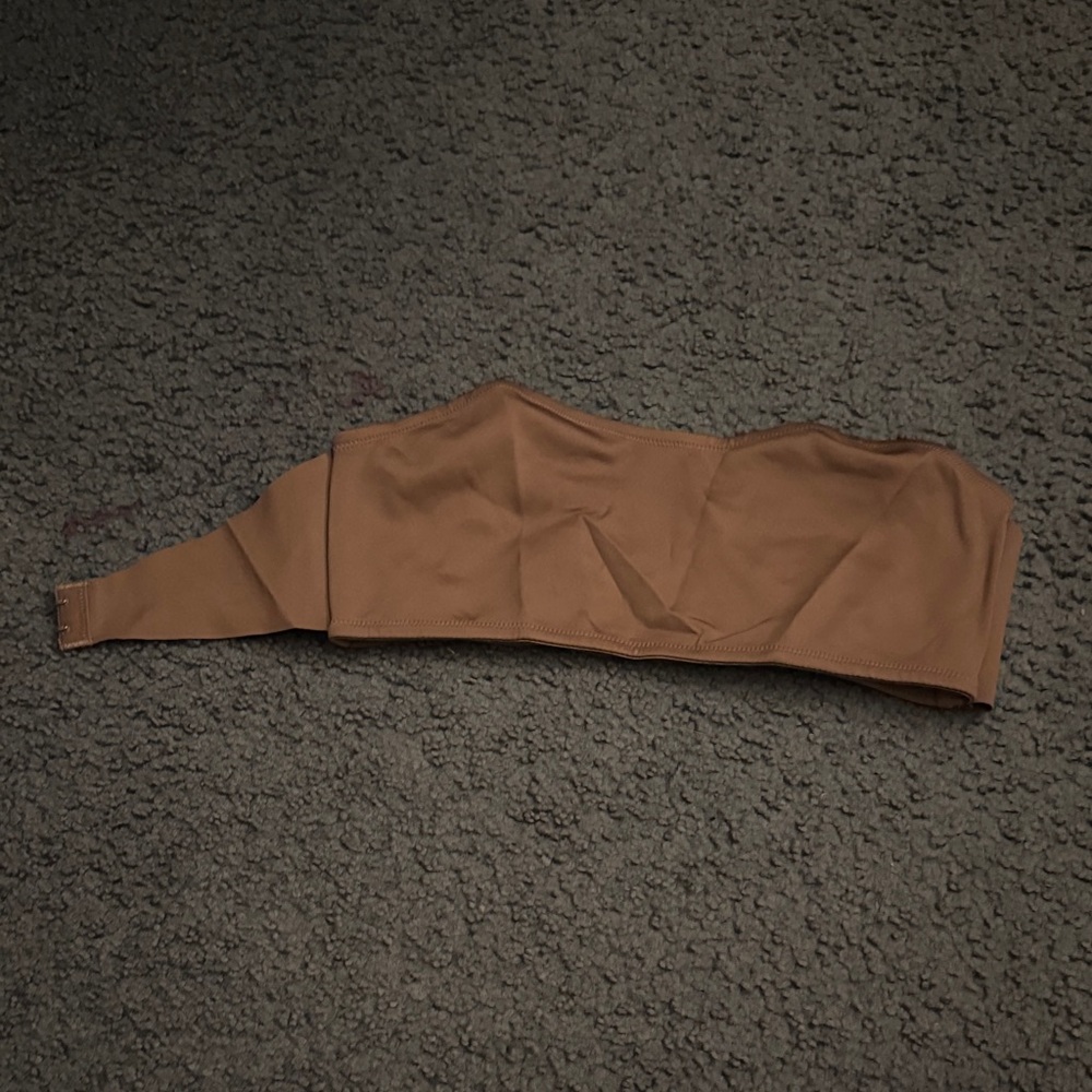 Brown Strapless Bandeau Top